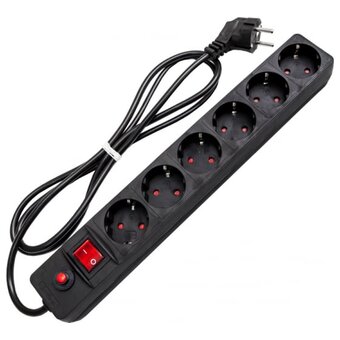  Сетевой фильтр UNIVersal 967U-4005 6х5м 10А IP20 ПВС 3х0.75 черный 