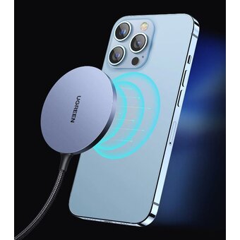  Беспроводное ЗУ UGREEN CD245 (30233) Magnetic Wireless Charger для iPhone серый космос 