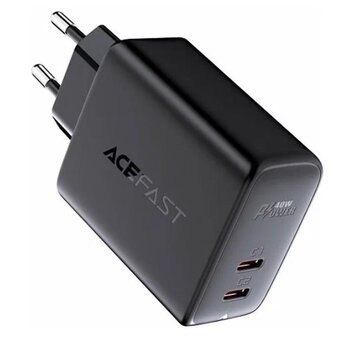  СЗУ ACEFAST A9 PD40W USB-C+USB-C dual port charger EU черный 