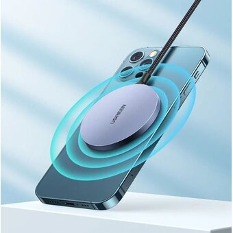  Беспроводное ЗУ UGREEN CD245 (30233) Magnetic Wireless Charger для iPhone серый космос 