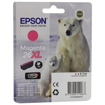  Картридж струйный Epson T2633 C13T26334012 пурпурный (700стр.) (8.7мл) для Epson XP-600/700/800 