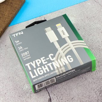  Дата-кабель TFN TFN-CLIGC1MTPEWH lightning to type-C 1м (белый) 