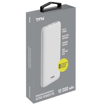  Аккумулятор внешний TFN TFN-PB-222-WH 10000mAh белый 