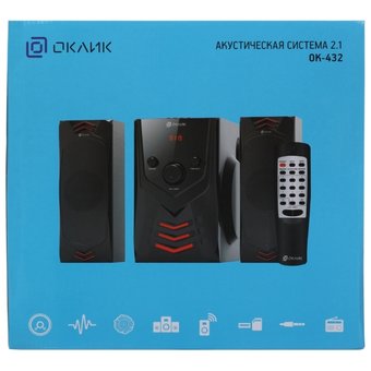  Акустическая система 2.1 Oklick OK-432 черный 