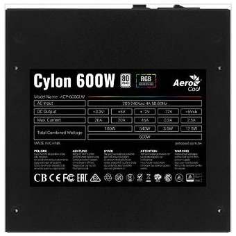  Блок питания Aerocool Cylon 600W 