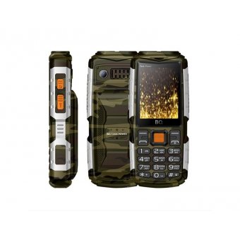  Мобильный телефон BQ 2430 Tank Power камуфляж/серебро 