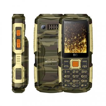  Мобильный телефон BQ 2430 Tank Power камуфляж/золото 