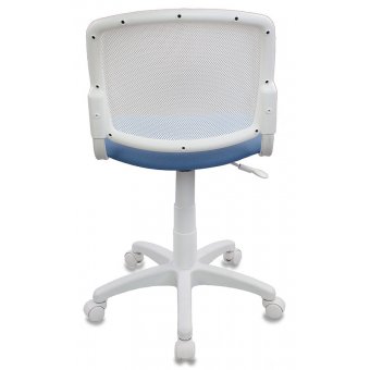  Кресло детское Бюрократ CH-W296NX/26-24 спинка сетка белый TW-15 сиденье голубой 26-24 