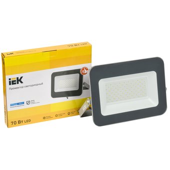  Прожектор Iek LPDO701-70-K03 СДО 07-70 светодиодный серый IP65 6500 K 