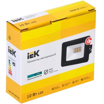  Прожектор Iek LPDO601-10-40-K02 СДО 06-10 светодиодный черный IP65 4000 K 