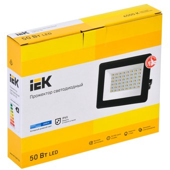  Прожектор Iek LPDO601-50-65-K02 СДО 06-50 светодиодный черный IP65 6500 K 