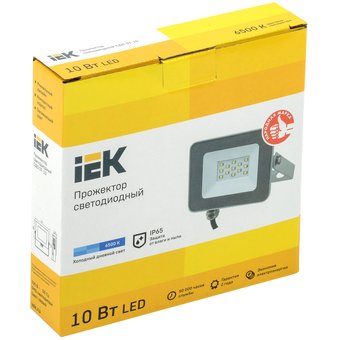  Прожектор Iek LPDO701-10-K03 СДО 07-10 светодиодный серый IP65 6500 K 