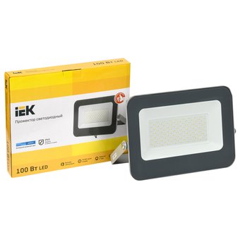  Прожектор Iek LPDO701-100-K03 СДО 07-100 светодиодный серый IP65 6500 K 