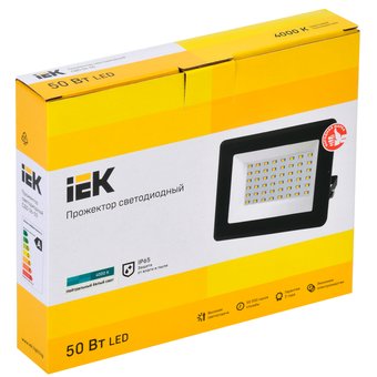  Прожектор Iek LPDO601-50-40-K02 СДО 06-50 светодиодный черный IP65 4000 K 