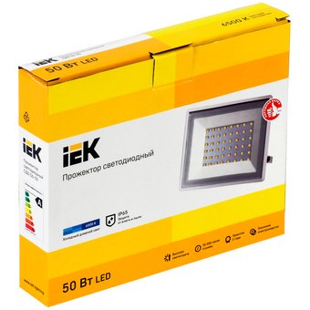  Прожектор Iek LPDO601-50-65-K01 СДО 06-50 светодиодный белый IP65 6500 K 