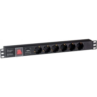  Сетевой фильтр Exegate EX280832RUS ServerPro PDU-19H607 Al-6S-C14-SW-SPD1, 19",1U,алюм, 6Schuko, С14, SPD1 