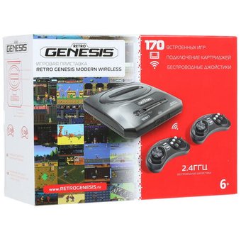  Игровая приставка SEGA Retro Genesis Modern Wireless +170 игр +2 беспр. джостика 2,4ГГц (ConSkDn78) 