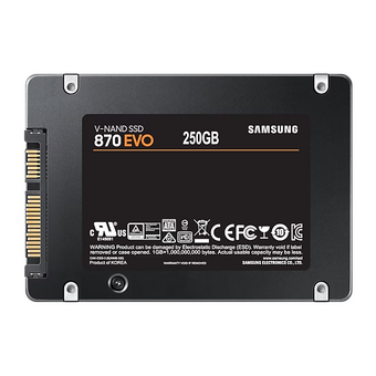  SSD Samsung 870 Evo (MZ-77E250B/KR) 2.5" 250Gb SATA III (R560/W530MB/s) 