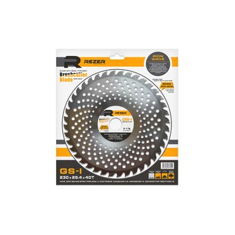  Нож для бензокосы Rezer GS-I (03.010.00035) 230mmx25.4mmx1.3mmх40Т Iron Wave волнообразный 40 зубьев 