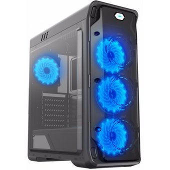  Корпус GameMax StarLight-Black (Черный, Окно, USB 3.0, 4x120mm вент. ARGB, контроллер, без БП) 
