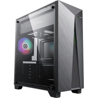  Корпус GameMax Nova N6 (ATX, Черн, USB 3.0, Зак.стекло, 1x120мм вент, без БП) 