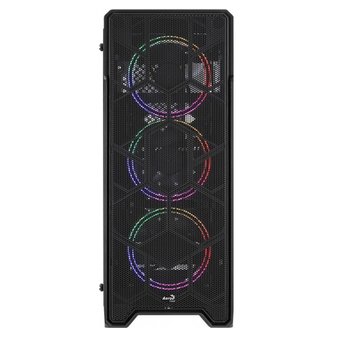  Корпус Aerocool Ore Saturn FRGB-G-BK-v1 (2xUSB, 2xAudio, 0.5 мм,3x120 мм FAN, w/o PSU) 