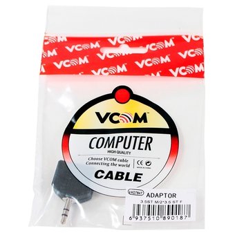  Кабель Vcom VAD7847 Переходник разветвитель аудио 3.5 Jack (M) - 2x3.5 Jack (F), стерео 