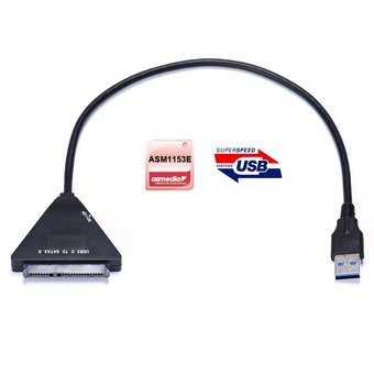  Адаптер Orient UHD-512, USB 3.0 to SATA 6Gb/s (ASM1153E, поддержка UASP) SSD & HDD 2.5/3.5, гнездо доп. питания 12В, кабель подключения USB Type-A 