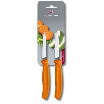  Набор ножей кухонных Victorinox Swiss Classic (6.7606.L119B) компл.2шт оранжевый блистер 