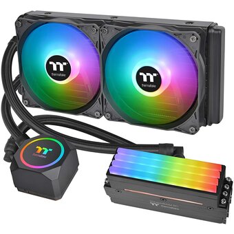  СВО Thermaltake Floe RC240 CPU Memory AIO Liquid Cooler (CL-W271-PL12SW-A) /All-in-one liquid cooling system/ARGB Fan*2/memory not inc 