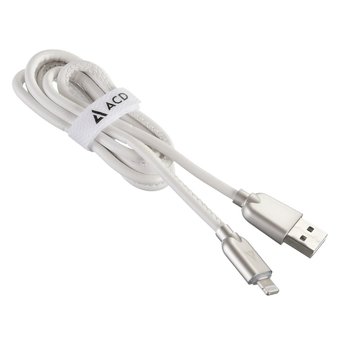  Дата-кабель ACD-Allure ACD-U926-M1W Micro кожаный 1м белый 