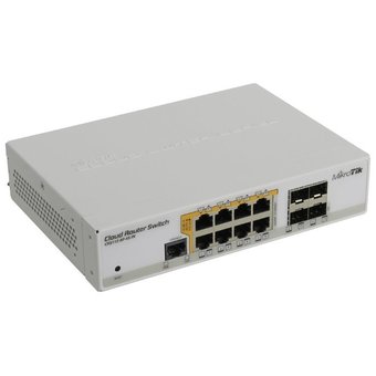  Маршрутизатор Mikrotik 8PORT 1000M 4SFP CRS112-8P-4S-IN 