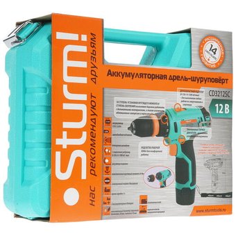 Шуруповерт Sturm! CD3212SC кейс 
