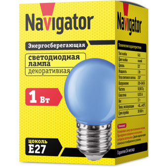  Лампочка Navigator 71829 NLL-G45-1-230-B-E27 