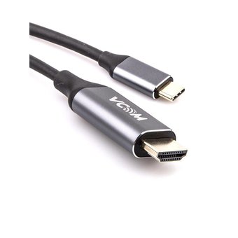  Кабель Vcom CU423MC-1.8M USB 3.1 Type-Cm - HDMI A(m) 4K 60Hz, 1.8m ,Aluminium Shell,Vcom (CU423MC-1.8M) 