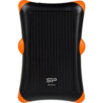  Внешний HDD 1.0TB USB3.0 Silicon Power Armor A30, ударопрочный, чёрный/оранжевый (SP010TBPHDA30S3K) 