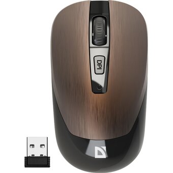  Мышь Defender Wave MM-995 (52992) оптическая, беспроводная USB, бронза 