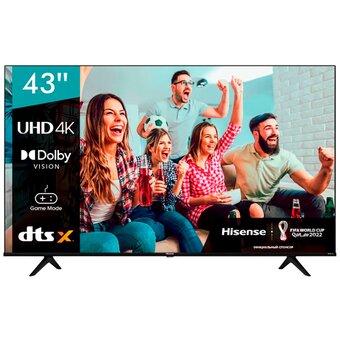  Телевизор Hisense 43A6BG Frameless черный 