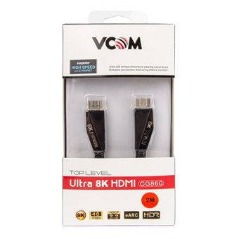  Кабель VCom CG860-2M HDMI 19M/M,ver. 2.1, 8K 60 Hz 2m VCOM (CG860-2M) 