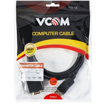  Кабель-переходник VCom CG607-1.8M DP - VGA_M/M 1,8м VCOM (CG607-1.8M) 