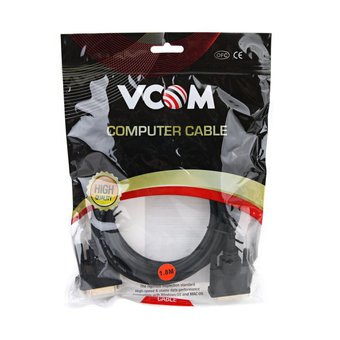  Кабель VCom VDV6300-1.8M DVI-DVI Dual Link (25M-25M), 1.8m, 2 фильтра 