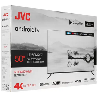  Телевизор JVC LT-50M797 черный безрамочный 