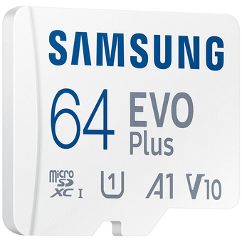  Карта памяти Samsung EVO Plus (MB-MC64KA/EU) 64Gb microSDXC Class 10 UHS-I U1 V10 A1 + адаптер 