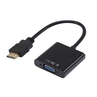  Кабель-адаптер Orient C050, HDMI M - VGA 15F, для подкл.монитора/проектора к выходу HDMI, длина 0.2 метра 