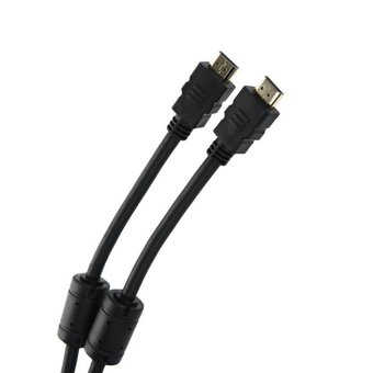  Кабель AOpen HDMI 19M/M+2 фильтра 1.4V+3D/Ethernet (ACG511D-15M) 15m, позолоченные контакты (6938510810465) 