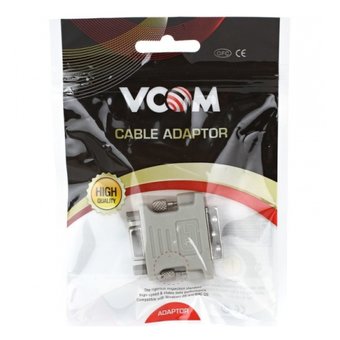  Переходник Vcom Адаптер DVI-I - VGA(15F) Vcom (VAD7817) 