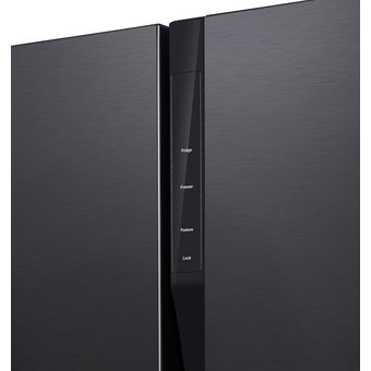  Холодильник Hyundai CS5003F черный 178x91.1x63.6см (двухкамерный) Side by Side 
