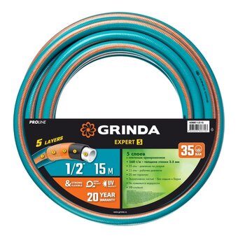  Поливочный шланг GRINDA ProLine Expert 5 1/2" 15м 35атм пятислойный армированный 429007-1/2-15 