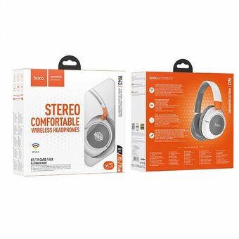  Наушники bluetooth HOCO W43 Adventure BT полноразмерные (белый) 