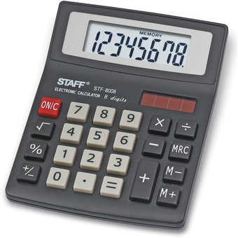  Калькулятор настольный STAFF STF-8008 